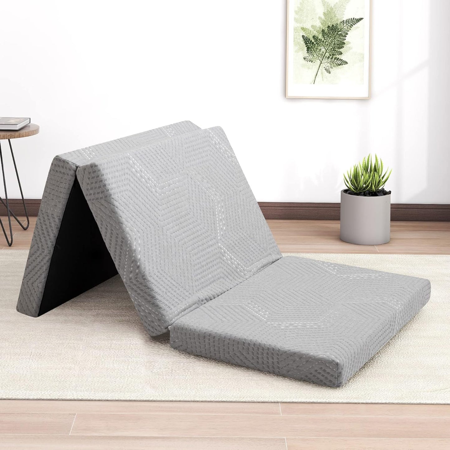 80x200 cm Katlanır Yatak - Gri - Yıkanabilir Kılıflı - Misafir & Kamp Yatağı - HEMNES Uyumlu